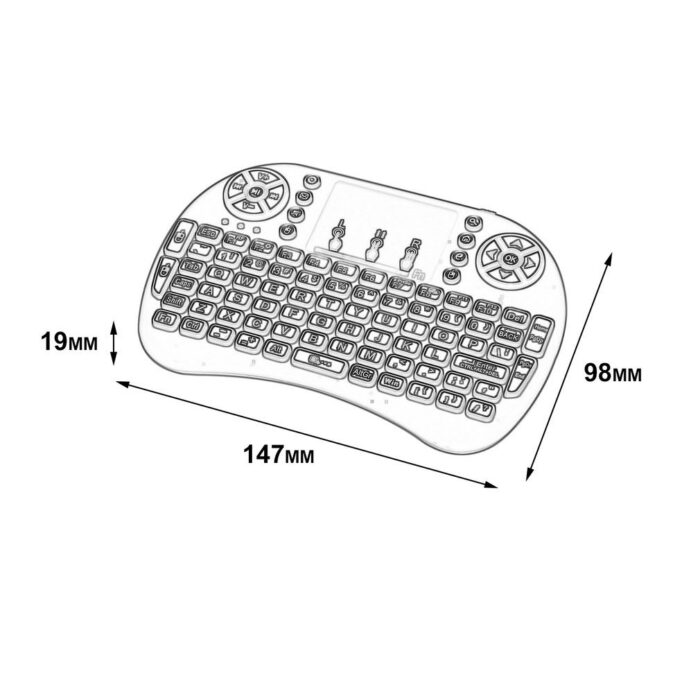 tastatura za lap top Shopex.rs OnlineProdavnica Najbolje cene Tehnika i Elektronika Kompjuterska oprema Bežična mini tastatura sa RGB osvetljenjem