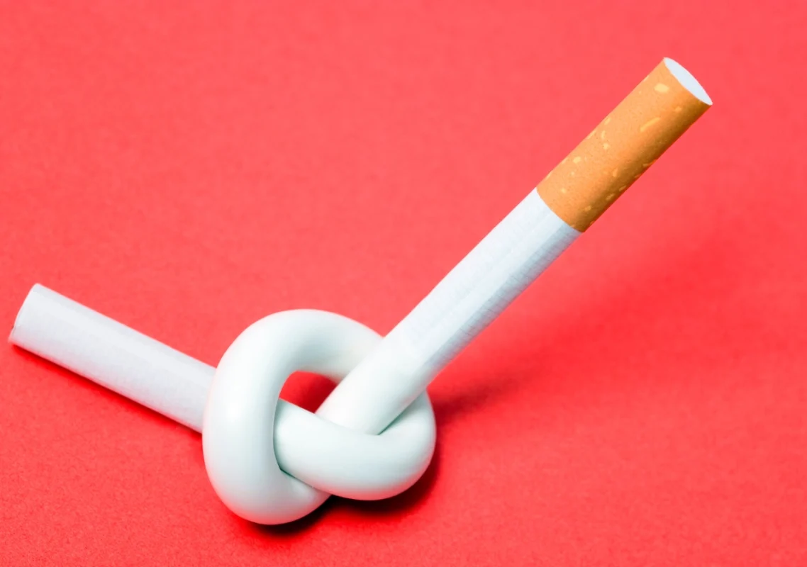Simbol za odvikavanje od pušenja - cigareta smotana u čvor! Shopex.rs