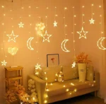 Magične LED lampice mesec i zvezdice - topla bela, za dekoraciju doma