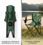 Sklopiva stolica za kampovanje i pecanje - Slika 2